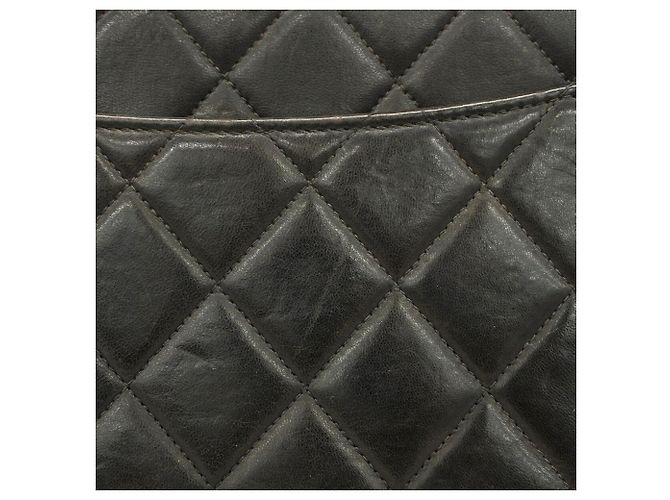 Borsa a tracolla Chanel in pelle d'agnello nera Nero - vista 9