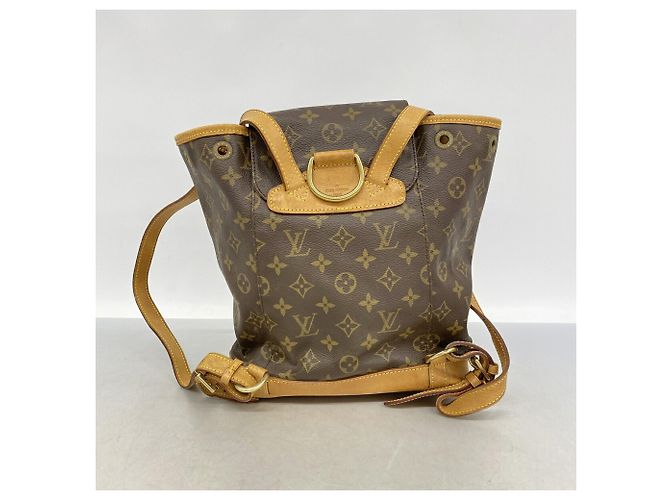 Zaino Louis Vuitton Monogram Montsouris MM Marrone - vista 9