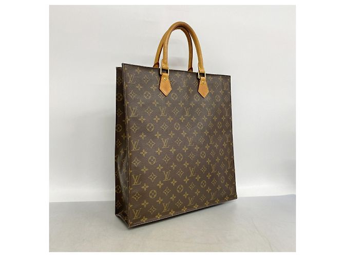 Saco Tote Louis Vuitton Monogram Sac Plat Marrom - vista 2