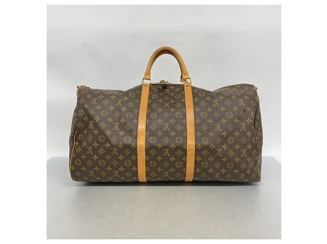 Louis Vuitton Boston Monogram Keepall Bandoulière 60 Castaño - vista 13