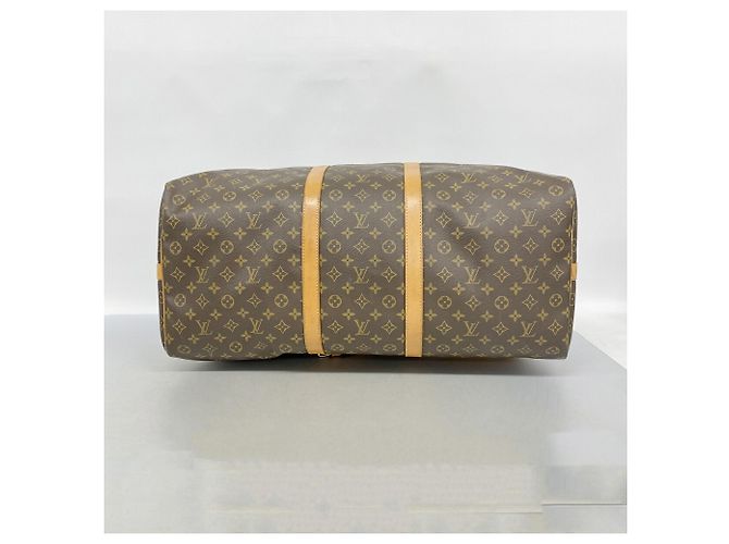 Louis Vuitton Boston Monogram Keepall Bandoulière 60 Castaño - vista 3