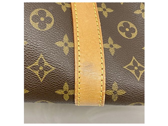 Louis Vuitton Boston Monogram Keepall Bandoulière 60 Castaño - vista 8