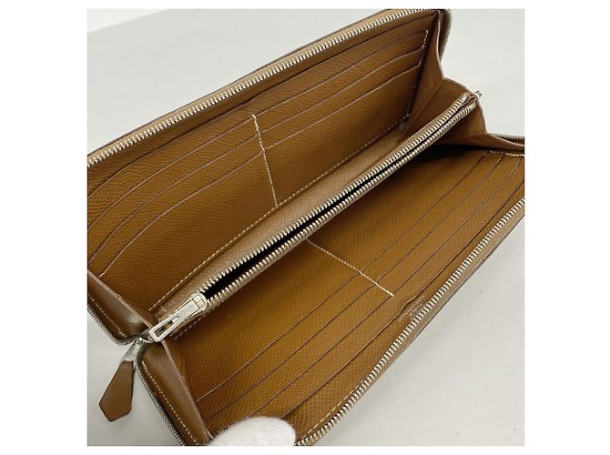 Hermès Cartera larga Hermes Azap en piel Epsom Gold Dorado - vista 3