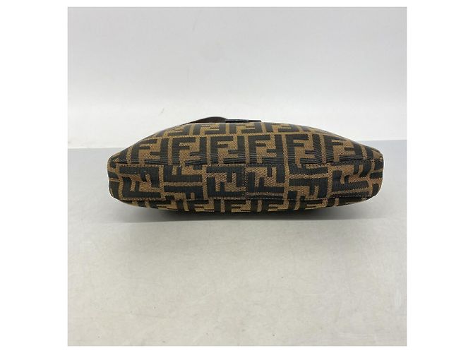Borsa Fendi Zucca in nylon e canvas Marrone - vista 3