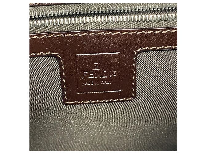 Borsa Fendi Zucca in nylon e canvas Marrone - vista 5