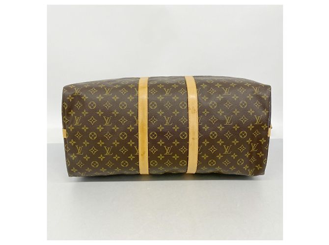 Louis Vuitton Monogram Keepall Bandoulière 55 Castaño - vista 3