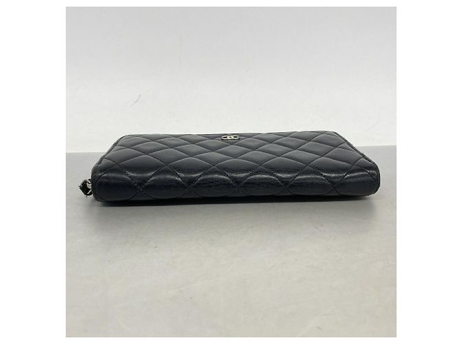 Carteira Longa Chanel Matelassé em pele de cordeiro preta Preto - vista 2