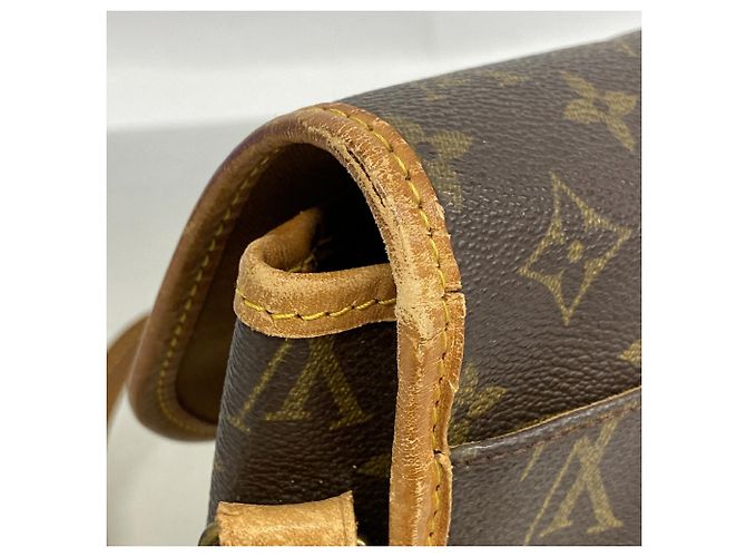 Borsa a tracolla Louis Vuitton Monogram Gibeciere MM Marrone - vista 7