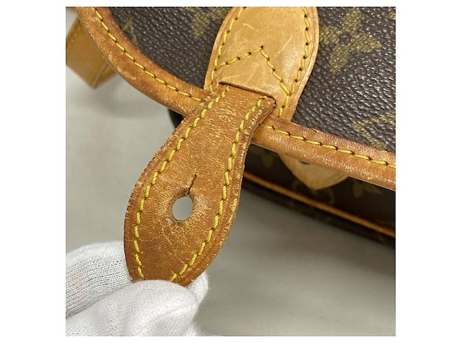 Borsa a tracolla Louis Vuitton Monogram Gibeciere MM Marrone - vista 9