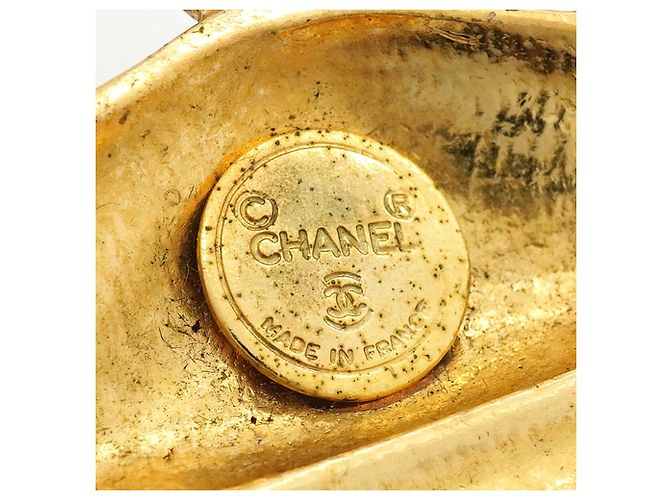 Spilla Chanel con motivo a nastro placcata in oro D'oro - vista 4