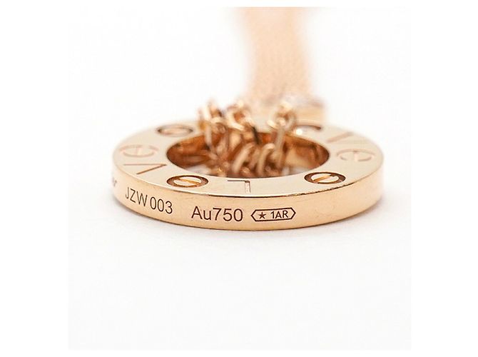 Collana Cartier Love Circle in oro rosa 18K con diamanti - vista 7