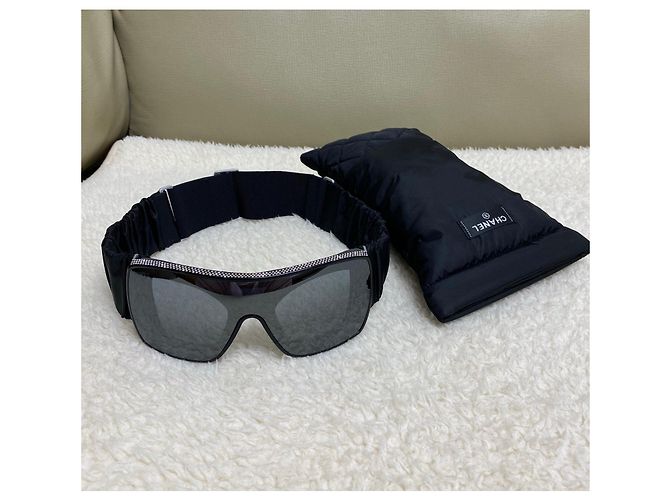 Chanel Gafas de Esquí con Strass Negro - vista 2