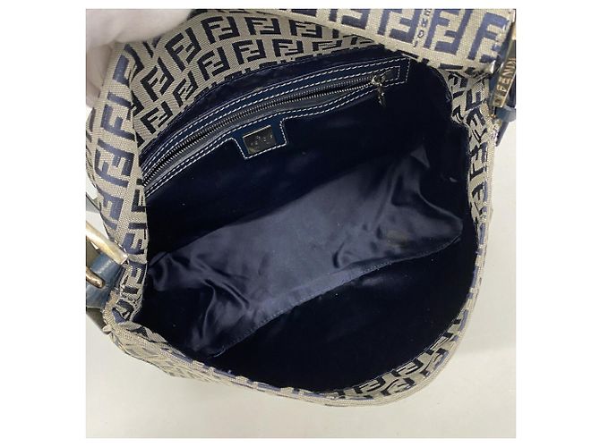 Borsa a secchiello Fendi Zucchino Mamma Blu navy - vista 4