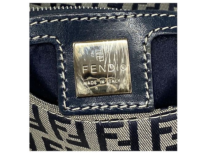 Borsa a secchiello Fendi Zucchino Mamma Blu navy - vista 5