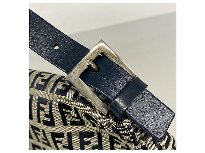 Borsa a secchiello Fendi Zucchino Mamma Blu navy - vista 8