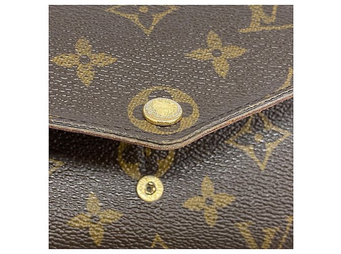 Louis Vuitton Monogram Portefeuille Sarah Long Wallet Marrone - vista 9