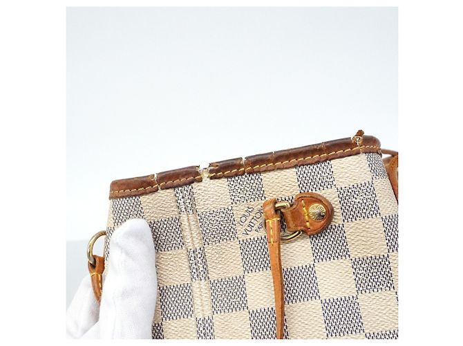 Bolso Tote Louis Vuitton Damier Azur Neverfull PM Blanco - vista 6