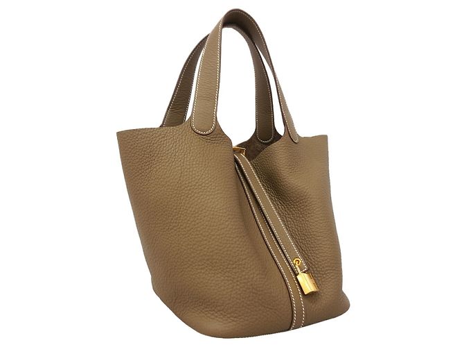 Hermès Bolsa Hermes Picotin Lock MM Taupe - vista 2