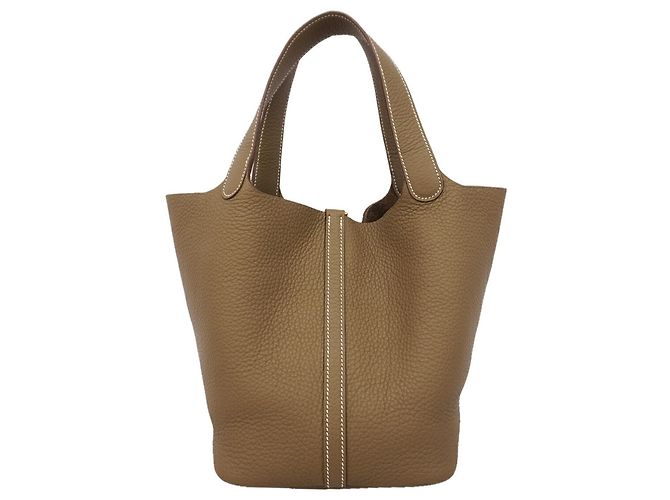 Hermès Bolsa Hermes Picotin Lock MM Taupe - vista 8
