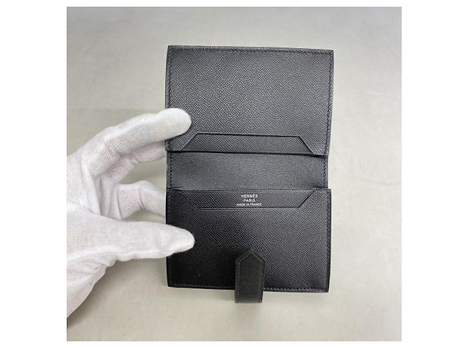 Hermès Tarjetero Hermes Bearn Mini Monochrome Negro - vista 3