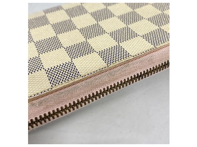 Cartera Zippy Louis Vuitton Damier Azur Blanco - vista 7