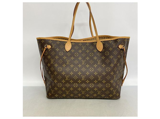Sac Cabas Louis Vuitton Monogram Neverfull GM Marron - vue 10
