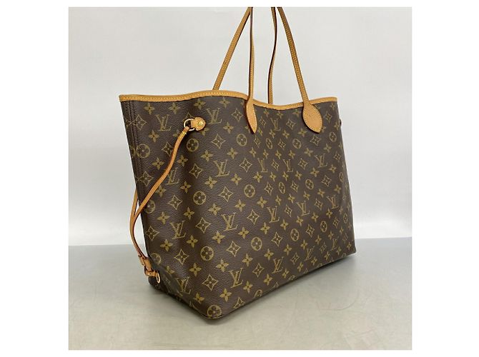 Sac Cabas Louis Vuitton Monogram Neverfull GM Marron - vue 2