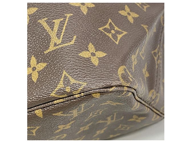 Sac Cabas Louis Vuitton Monogram Neverfull GM Marron - vue 6