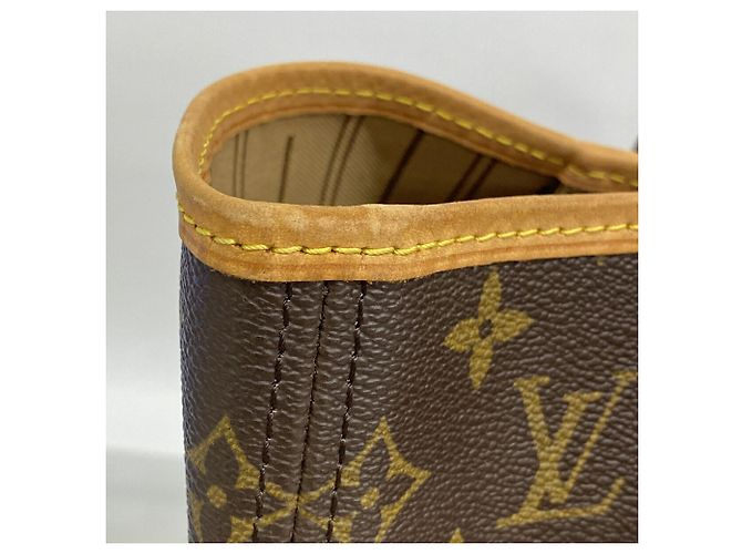 Sac Cabas Louis Vuitton Monogram Neverfull GM Marron - vue 7