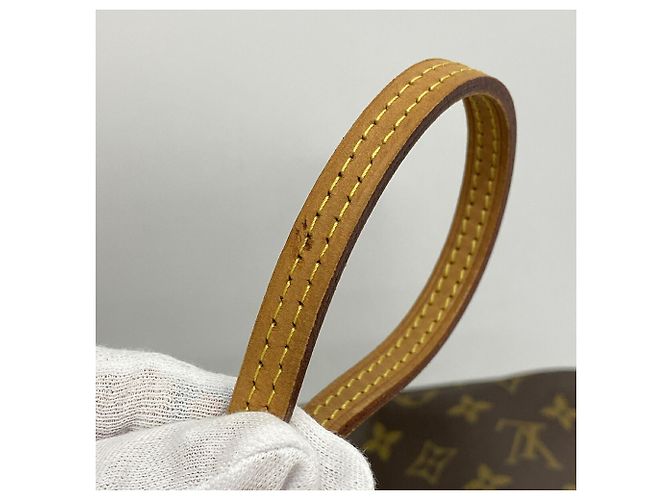 Sac Cabas Louis Vuitton Monogram Neverfull GM Marron - vue 9
