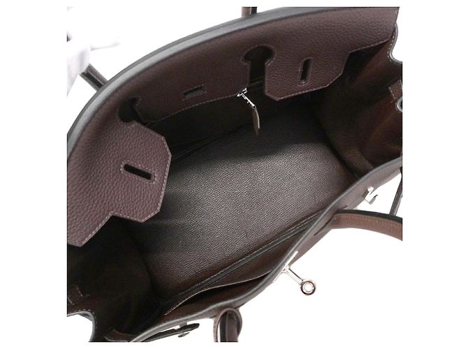 Hermès Borsa Hermes Birkin 30 Togo Cacao Cioccolato - vista 4