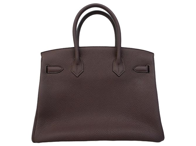 Hermès Borsa Hermes Birkin 30 Togo Cacao Cioccolato - vista 7