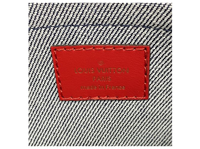 Louis Vuitton Denim Monogram Multipochette Accessoires Handtasche Rot Blau - Ansicht 5