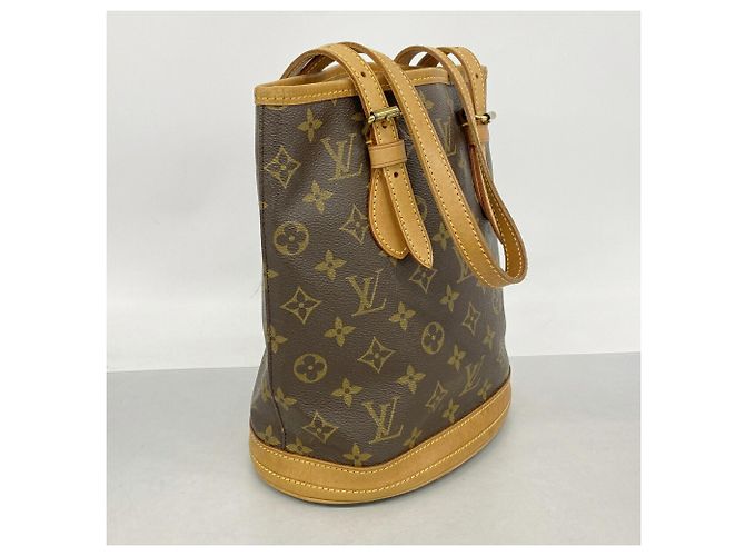 Saco Tote Louis Vuitton Monogram Bucket PM Marrom - vista 2