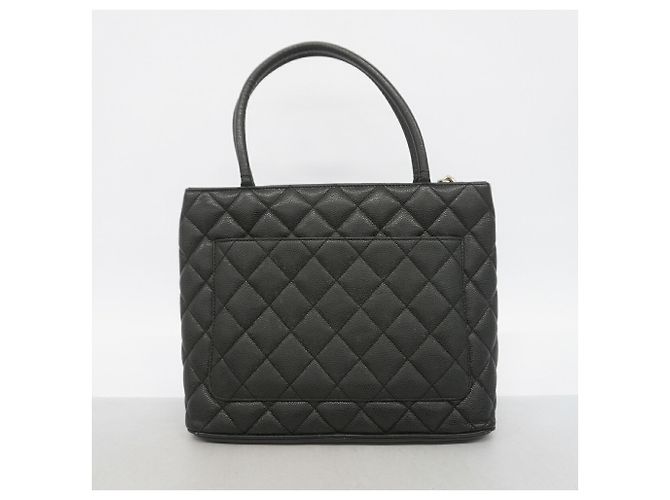 Borsa Tote Chanel in pelle di vitello martellata nera Nero - vista 13