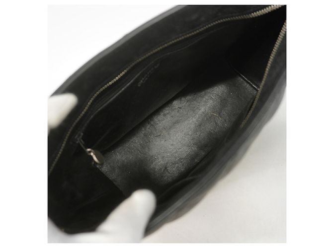 Borsa Tote Chanel in pelle di vitello martellata nera Nero - vista 4