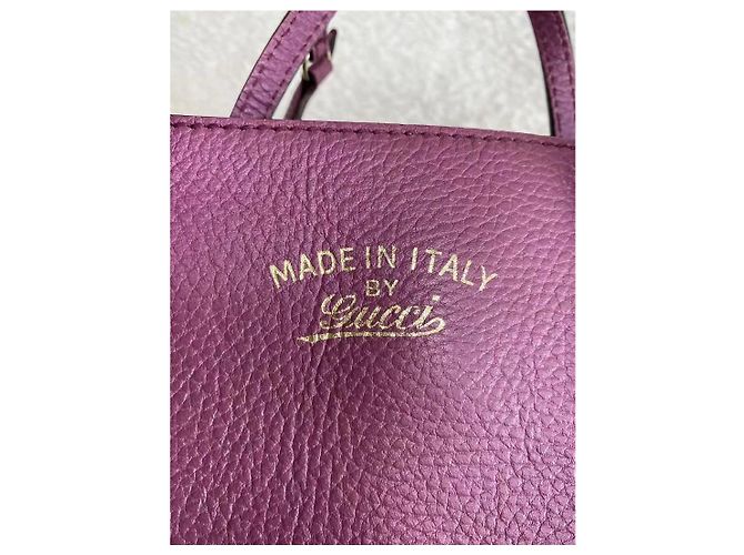 Borsa Gucci Swing in pelle rosa - vista 12