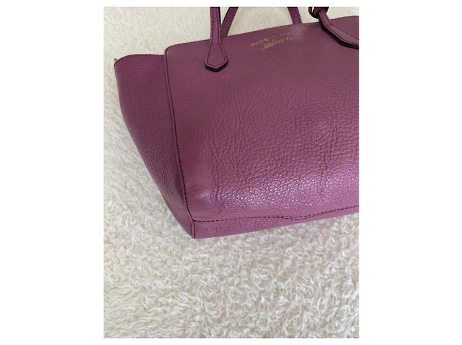 Borsa Gucci Swing in pelle rosa - vista 7