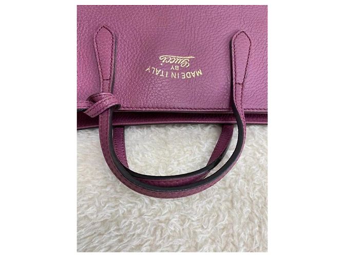 Borsa Gucci Swing in pelle rosa - vista 8