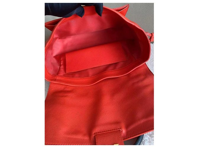 Louis Vuitton Lockme Handtasche Orangerot Leder - Ansicht 12