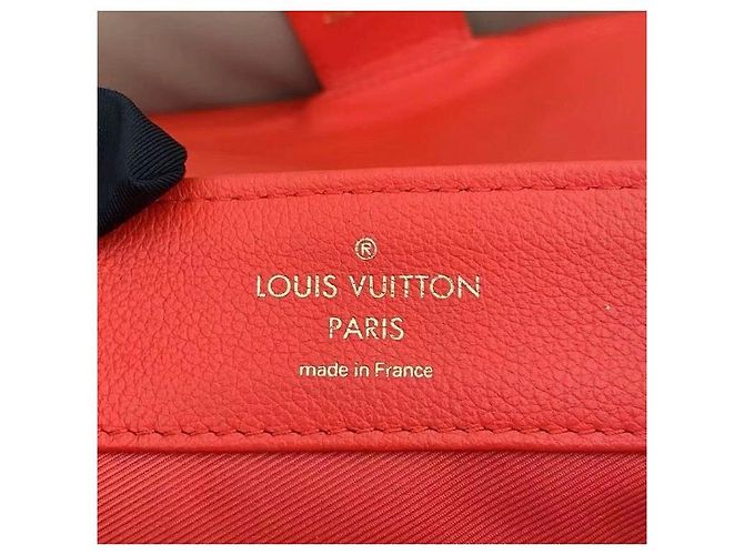 Louis Vuitton Lockme Handtasche Orangerot Leder - Ansicht 13