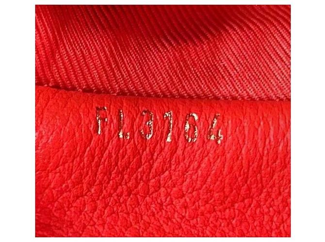 Louis Vuitton Lockme Handtasche Orangerot Leder - Ansicht 14