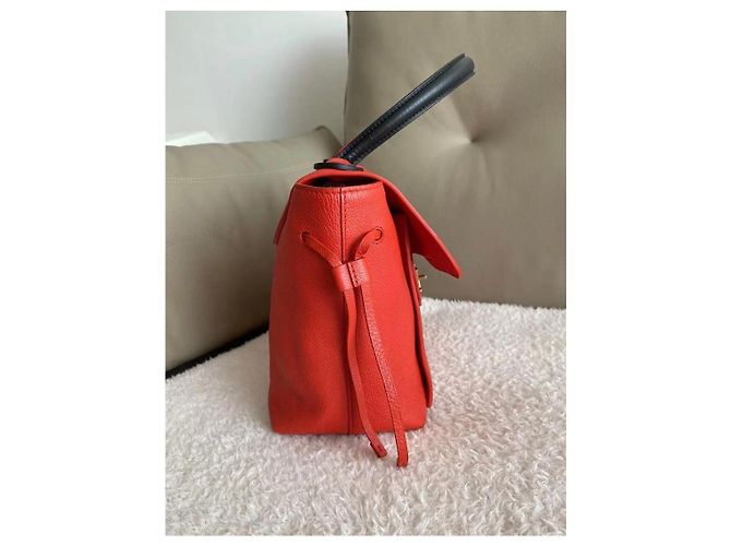 Louis Vuitton Lockme Handtasche Orangerot Leder - Ansicht 3