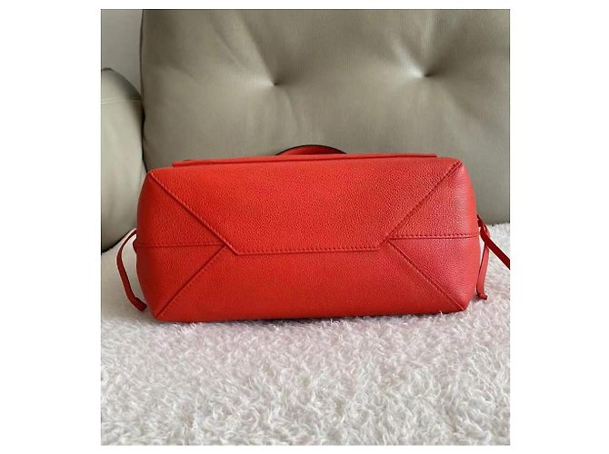 Louis Vuitton Lockme Handtasche Orangerot Leder - Ansicht 5