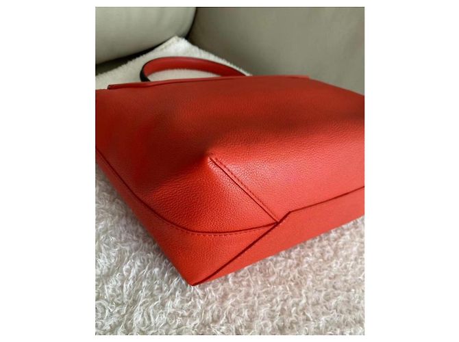 Louis Vuitton Lockme Handtasche Orangerot Leder - Ansicht 7