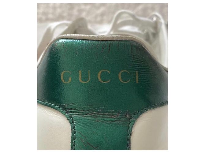 Gucci Ace Low-Top Sneaker Weiß Leder Doraemon Braun Rot Grün - Ansicht 11