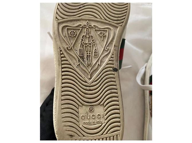 Gucci Ace Low-Top Sneaker Weiß Leder Doraemon Braun Rot Grün - Ansicht 12