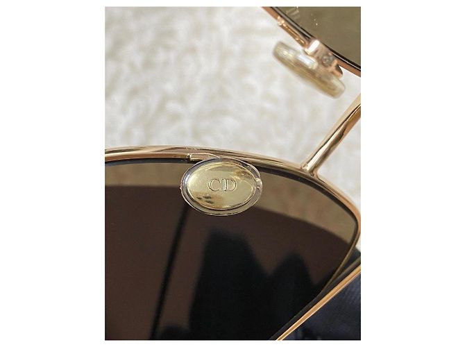 Autre Marque Occhiali da sole Dior in metallo dorato D'oro - vista 10