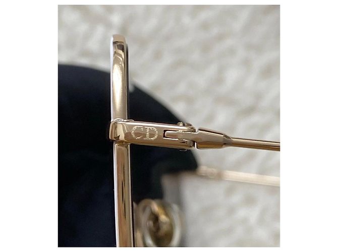 Autre Marque Occhiali da sole Dior in metallo dorato D'oro - vista 13
