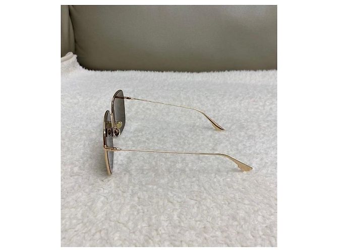 Autre Marque Occhiali da sole Dior in metallo dorato D'oro - vista 3